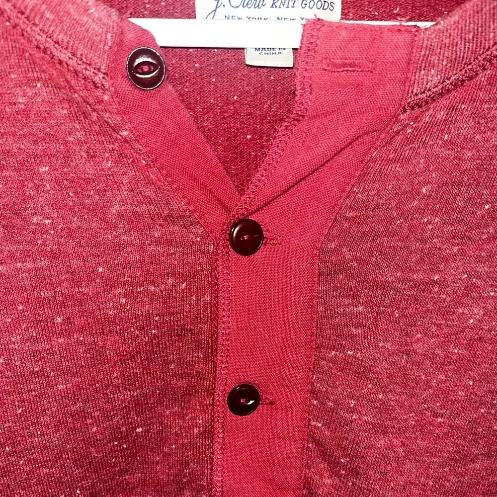 J. Crew Knit Goods Pullover Henley Long Sleeve Shirt Size Small